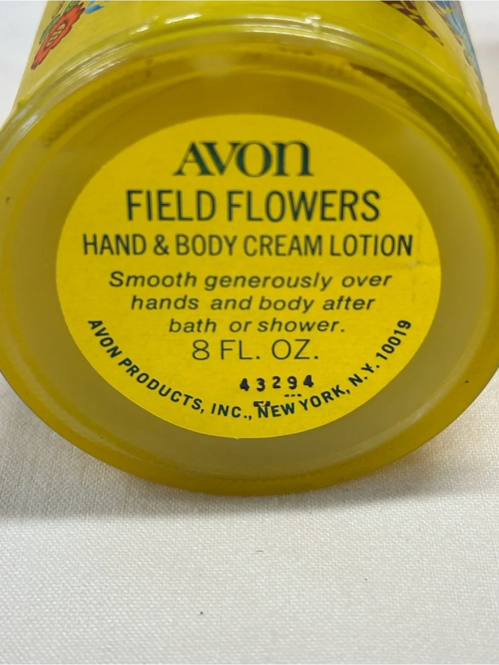1970’s AVON Creamery Decanter Field flowers lotion bottle and box